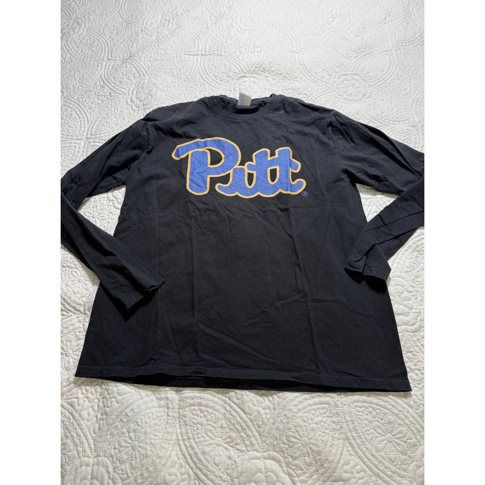 Pitt Long Sleeve T-Shirt Mens L Black University of Pittsburgh